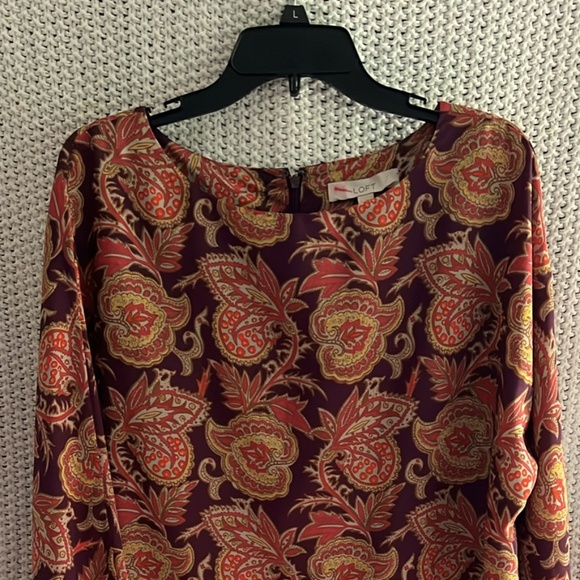 Ann Taylor Loft Long Sleeve Boho Dress Size L - Picture 1 of 1